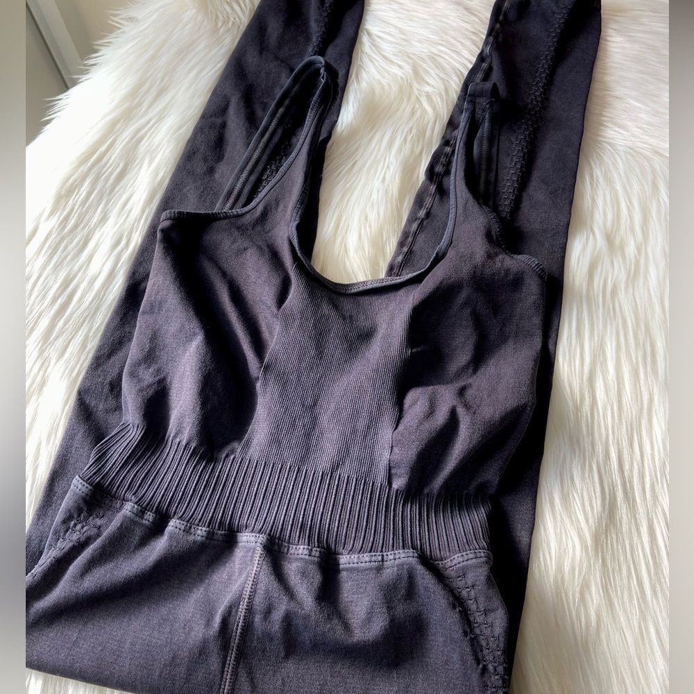 24. New Free People Good Movement Good Karma Onesie in Washed Black - Picture 4 of 10